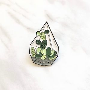 🎉 New Succulent Plant Terrarium Enamel Pin